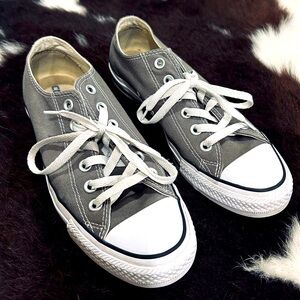 Converse Gray Canvas Sneakers with White Accents